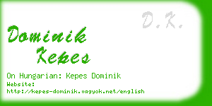 dominik kepes business card
